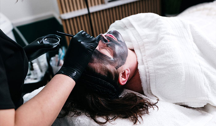Lady having facial at Skin22